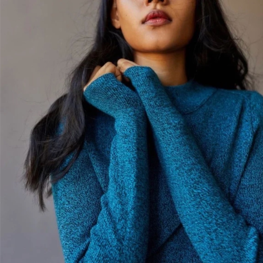 BDG Farren Turtleneck Sweater Blue knit XS